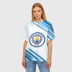 Женская футболка oversize 3D Manchester city - фото 2