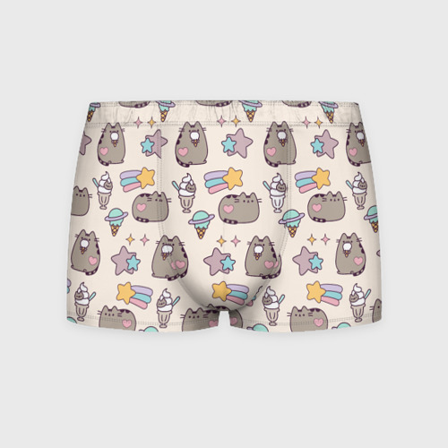 Мужские трусы 3D Pusheen Звезды И Мороженое Фото 01 Мужские трусы 3D Pusheen Звезды И Мороженое Фото 01