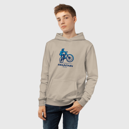 Детская толстовка хлопок Велосипед, цвет миндальный - фото 6