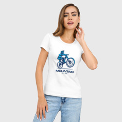 Женская футболка хлопок Slim Велосипед - фото 2