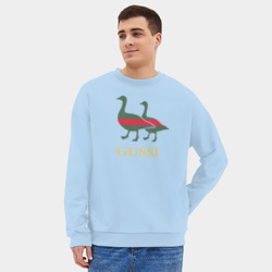 Мужской свитшот oversize без начеса хлопок Gussi GG - фото 2