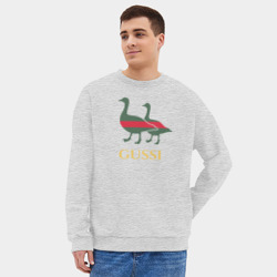 Мужской свитшот oversize без начеса хлопок Gussi GG - фото 2