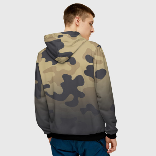 Мужская толстовка 3D Camouflage - Series 1, цвет черный - фото 4