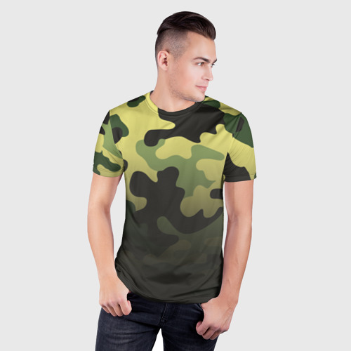 Мужская футболка 3D Slim Camouflage - Series 3, цвет 3D печать - фото 3