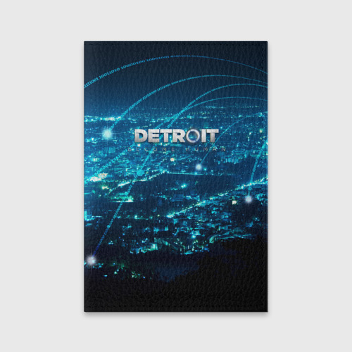 Обложка для паспорта матовая кожа Detroit:become human, цвет черный