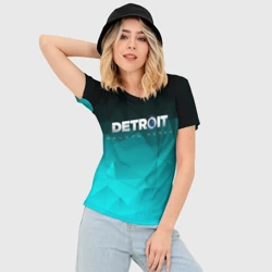 Женская футболка 3D Slim Detroit Become Human - фото 2