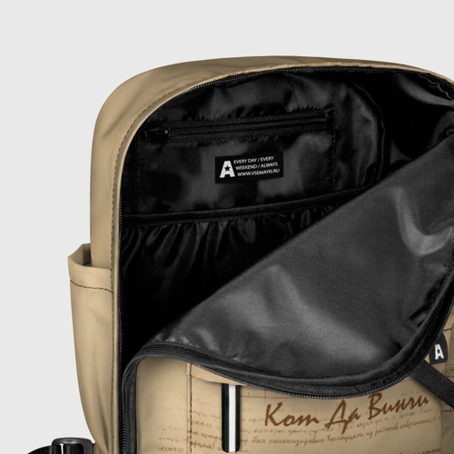 Женский рюкзак 3D с принтом Кот Да Винчи, фото #5