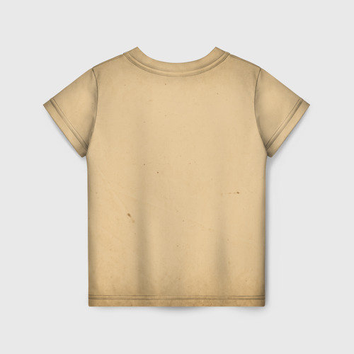 Детская футболка 3D с принтом Кот Да Винчи, вид сзади #1