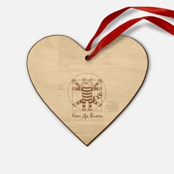 Деревянная игрушка Сердце Кот Да Винчи