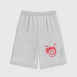 Женские шорты oversize футер хлопок Стальной Алхимик