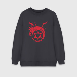 Женский свитшот oversize без начеса хлопок Стальной Алхимик