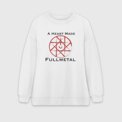 Женский свитшот oversize без начеса хлопок Стальной Алхимик