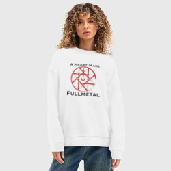 Женский свитшот oversize без начеса хлопок Стальной Алхимик - фото 2