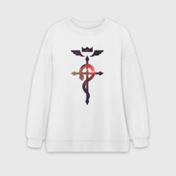 Женский свитшот oversize без начеса хлопок Стальной Алхимик