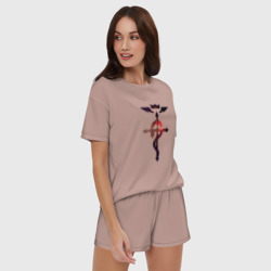 Женская пижама с шортиками хлопок Стальной Алхимик - фото 2