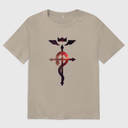 Женская футболка хлопок Oversize Стальной Алхимик