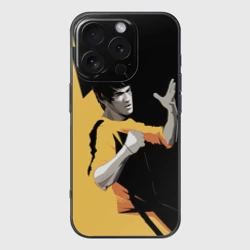 Чехол для iPhone 16 Pro силиконовый с защитой камеры Bruce Lee