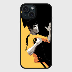 Чехол силиконовый для Apple iPhone 15 матовый Bruce Lee