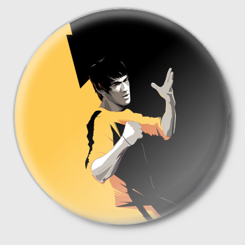 Значок Bruce Lee, цвет белый