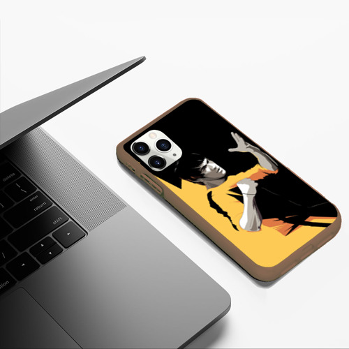 Чехол для iPhone 11 Pro Max матовый Bruce Lee, цвет коричневый - фото 5