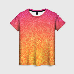 Женская футболка 3D Солнечные мандалы