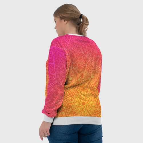 Женский свитшот 3D Солнечные мандалы, цвет 3D печать - фото 7