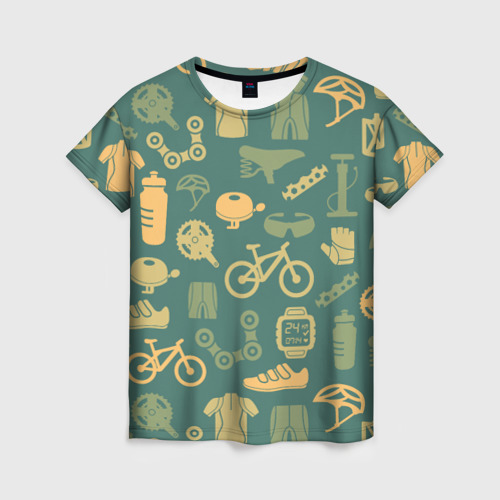 Женская футболка 3D Велосипедист
