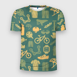 Мужская футболка 3D Slim Велосипедист