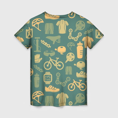 Женская футболка 3D Велосипедист, цвет 3D печать - фото 2