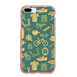 Чехол для iPhone 7Plus/8 Plus матовый Велосипедист