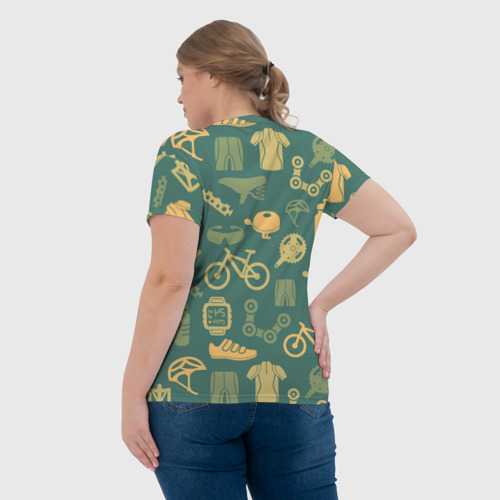 Женская футболка 3D Велосипедист, цвет 3D печать - фото 7
