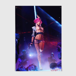 Постер Девушка с розовыми волосами