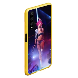 Чехол для Honor 20 Девушка с розовыми волосами на пилоне - фото 2