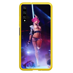 Чехол для Honor 20 Девушка с розовыми волосами на пилоне