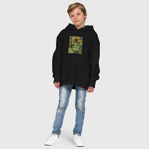 Детское худи Oversize хлопок Minecraft New collection 2018, цвет черный - фото 11