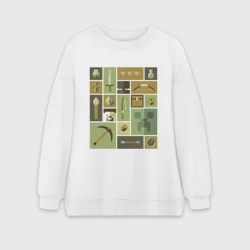 Женский свитшот oversize без начеса хлопок Minecraft New collection 2018