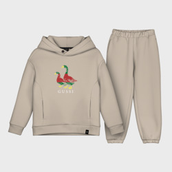 Детский костюм хлопок Oversize Модный гусь gussi