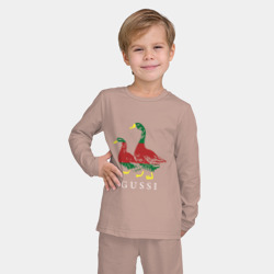 Детская пижама с лонгсливом хлопок Модный гусь gussi - фото 2