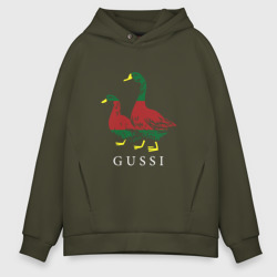 Мужское худи Oversize хлопок Модный гусь gussi