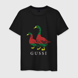 Мужская футболка хлопок Модный гусь gussi