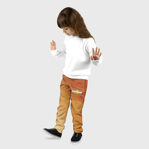 Детские брюки 3D с принтом CHEVROLET, фото на моделе #1