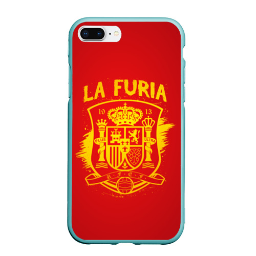 Чехол для iPhone 7Plus/8 Plus матовый Сборная Испании, цвет мятный