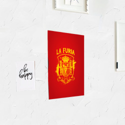 Постер с принтом Сборная Испании для любого человека, вид спереди №3. Цвет основы: белый