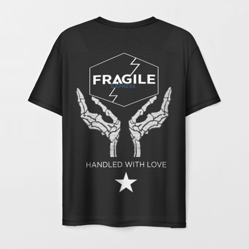 Мужская футболка 3D с принтом Death Stranding Fragile, вид сзади #1
