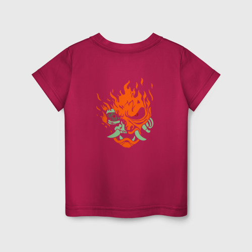 Детская футболка хлопок Cyberpunk 2077 на спине, цвет маджента - фото 2
