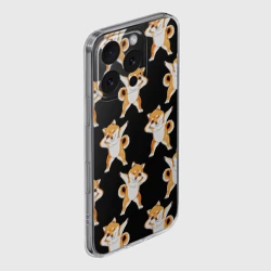 Чехол для iPhone 16 Pro Max силиконовый с защитой камеры Сибу-ину Dab мем паттерн - фото 2