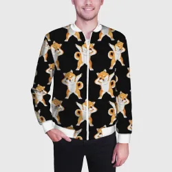 Мужской бомбер 3D Сибу-ину Dab мем паттерн - фото 2