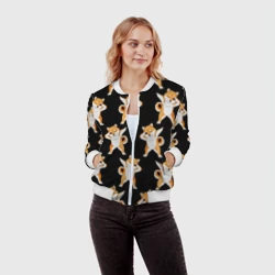 Женский бомбер 3D Сибу-ину Dab мем паттерн - фото 2