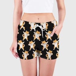 Женские шорты 3D Сибу-ину Dab мем паттерн - фото 2