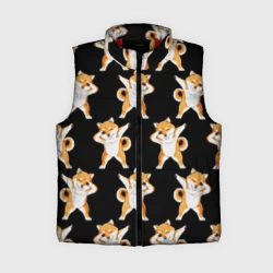 Женский жилет утепленный 3D Сибу-ину Dab мем паттерн